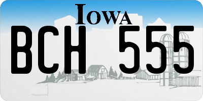IA license plate BCH555