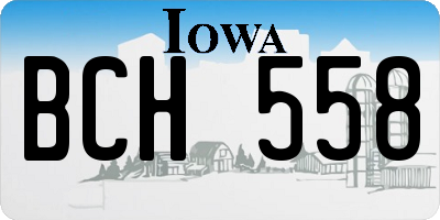 IA license plate BCH558