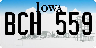 IA license plate BCH559