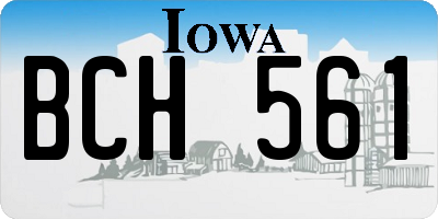 IA license plate BCH561