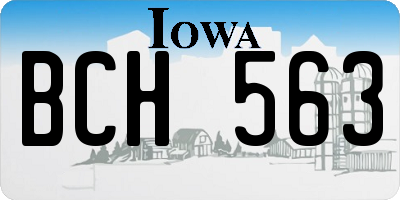 IA license plate BCH563