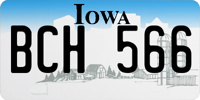IA license plate BCH566