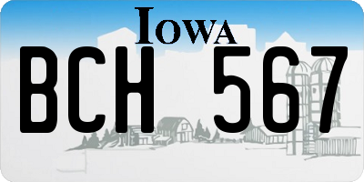 IA license plate BCH567