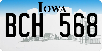 IA license plate BCH568