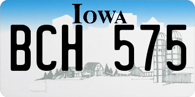 IA license plate BCH575