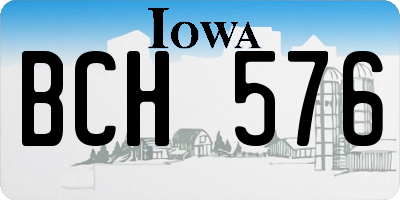 IA license plate BCH576