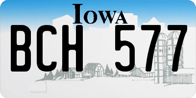 IA license plate BCH577