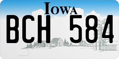 IA license plate BCH584
