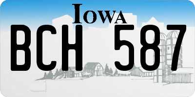 IA license plate BCH587