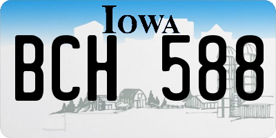 IA license plate BCH588