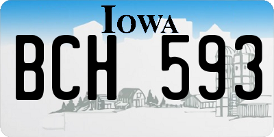 IA license plate BCH593