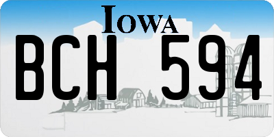 IA license plate BCH594