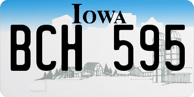 IA license plate BCH595