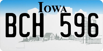 IA license plate BCH596