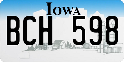 IA license plate BCH598