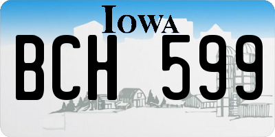 IA license plate BCH599