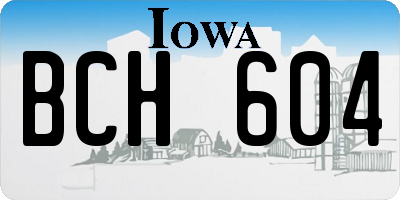 IA license plate BCH604