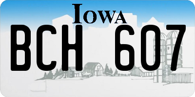IA license plate BCH607