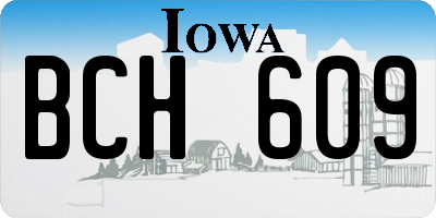 IA license plate BCH609