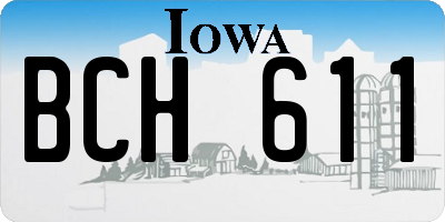 IA license plate BCH611