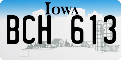 IA license plate BCH613