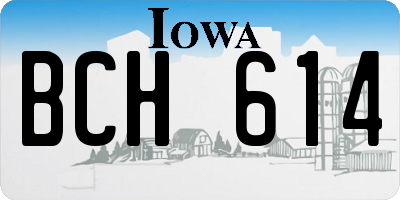 IA license plate BCH614