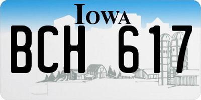 IA license plate BCH617