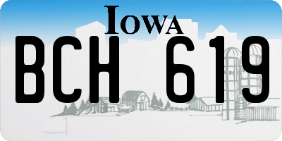 IA license plate BCH619