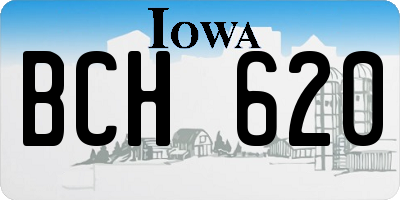 IA license plate BCH620