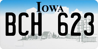 IA license plate BCH623