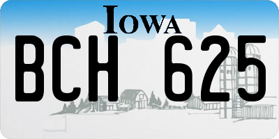 IA license plate BCH625