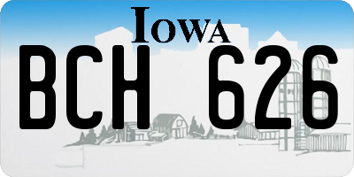 IA license plate BCH626