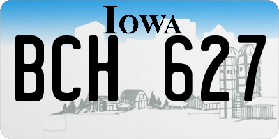 IA license plate BCH627