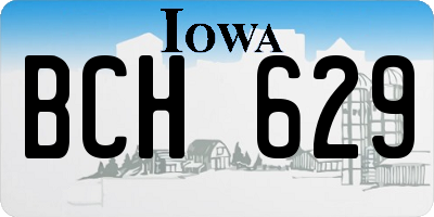 IA license plate BCH629