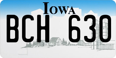 IA license plate BCH630