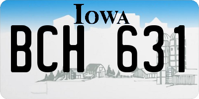 IA license plate BCH631