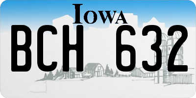 IA license plate BCH632