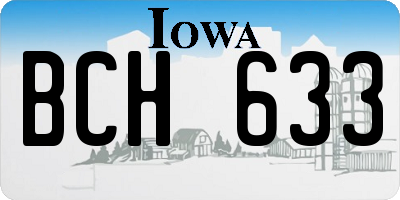 IA license plate BCH633