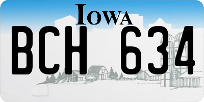 IA license plate BCH634