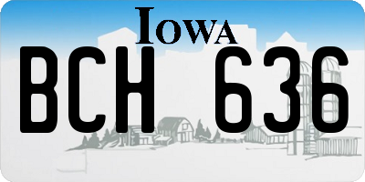 IA license plate BCH636