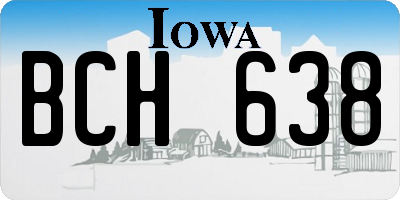 IA license plate BCH638