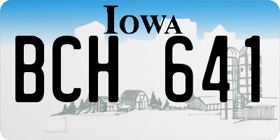 IA license plate BCH641