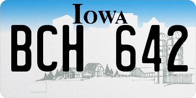 IA license plate BCH642