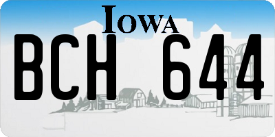IA license plate BCH644