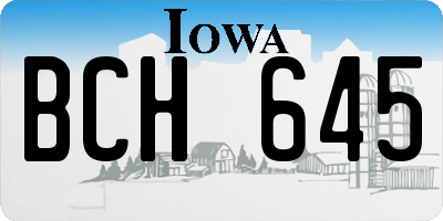 IA license plate BCH645