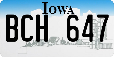 IA license plate BCH647