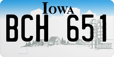 IA license plate BCH651