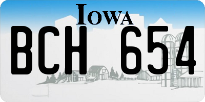 IA license plate BCH654