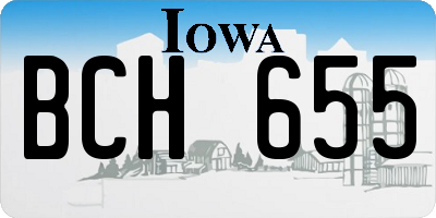 IA license plate BCH655