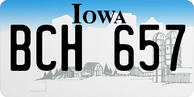 IA license plate BCH657